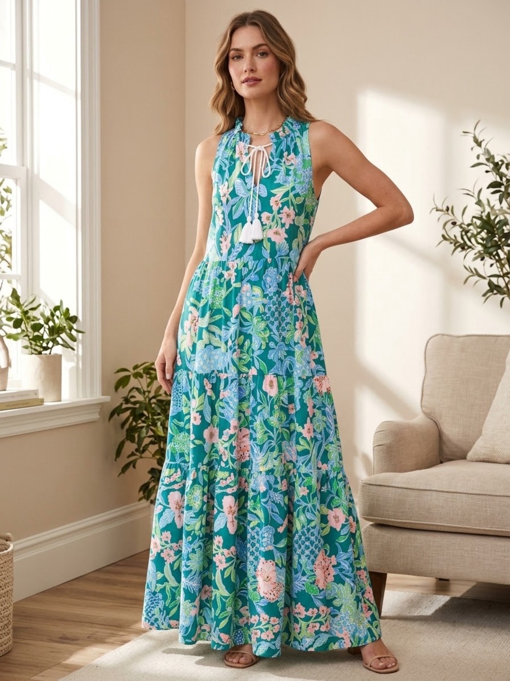 New Lilly Pulitzer MALONE MAXI DRESS Hot on the Vine size Small